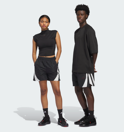 AA-V30 (Adidas basket ball woven shorts black/pure ruby) 22696251