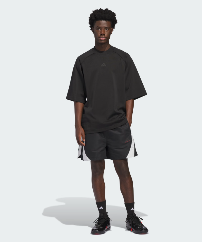 AA-V30 (Adidas basket ball woven shorts black/pure ruby) 22696251