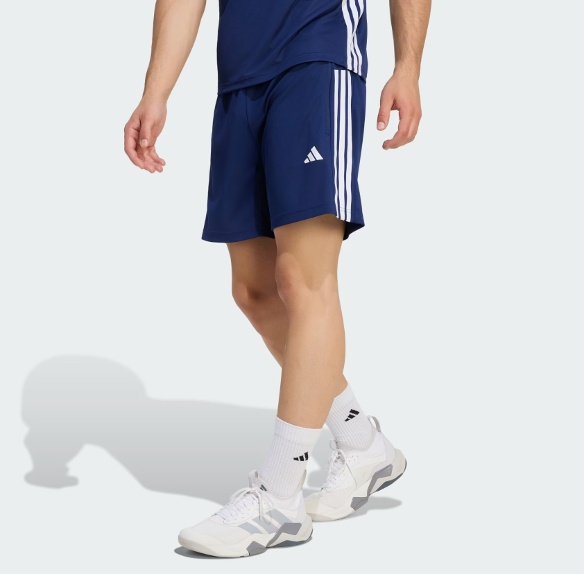 AA-A31 (Adidas workout essentials base 3 stripes woven shorts dark blue/white) 32692646