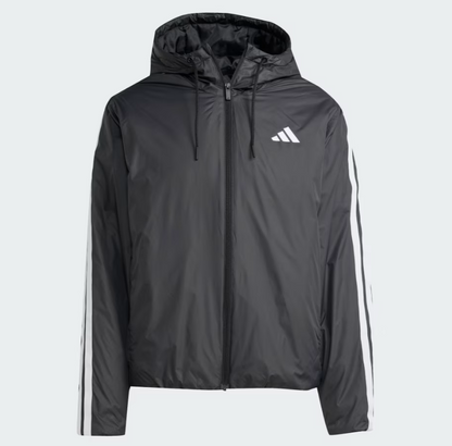 AA-C31 (Adidas essentials climawarm 3 stripes insulated hooded jacket black/white) 32697214