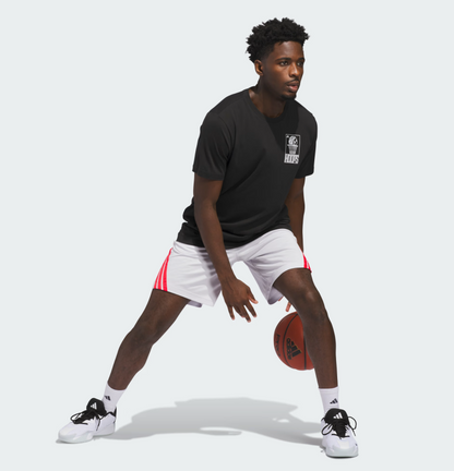 AA-F31 (Adidas world wide hoops graphics t-shirt black/white) 32692646