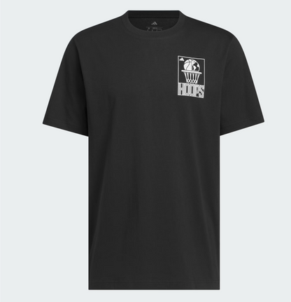 AA-F31 (Adidas world wide hoops graphics t-shirt black/white) 32692646