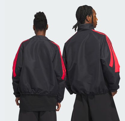 AA-I31 (Adidas basketball woven track jacket black/pure ruby) 326910580