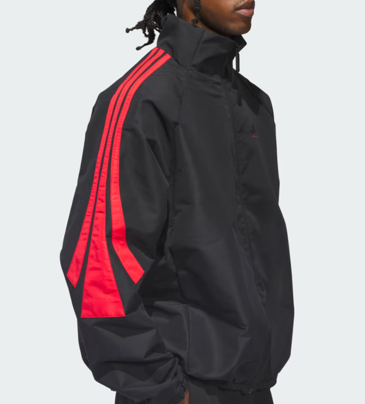 AA-I31 (Adidas basketball woven track jacket black/pure ruby) 326910580