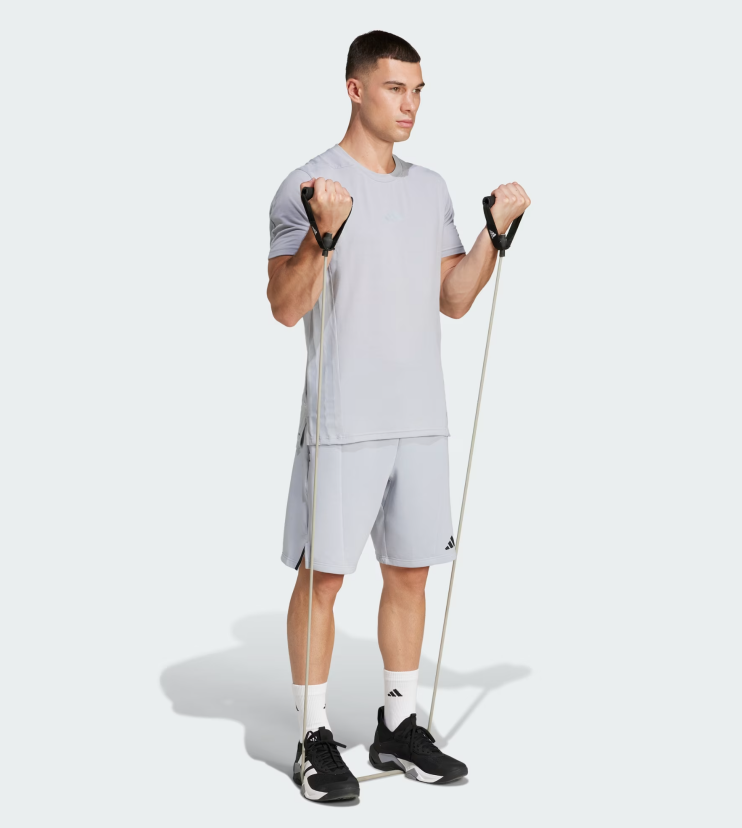 AA-K31 (Adidas designed for training knit shorts halo silver) 32694808