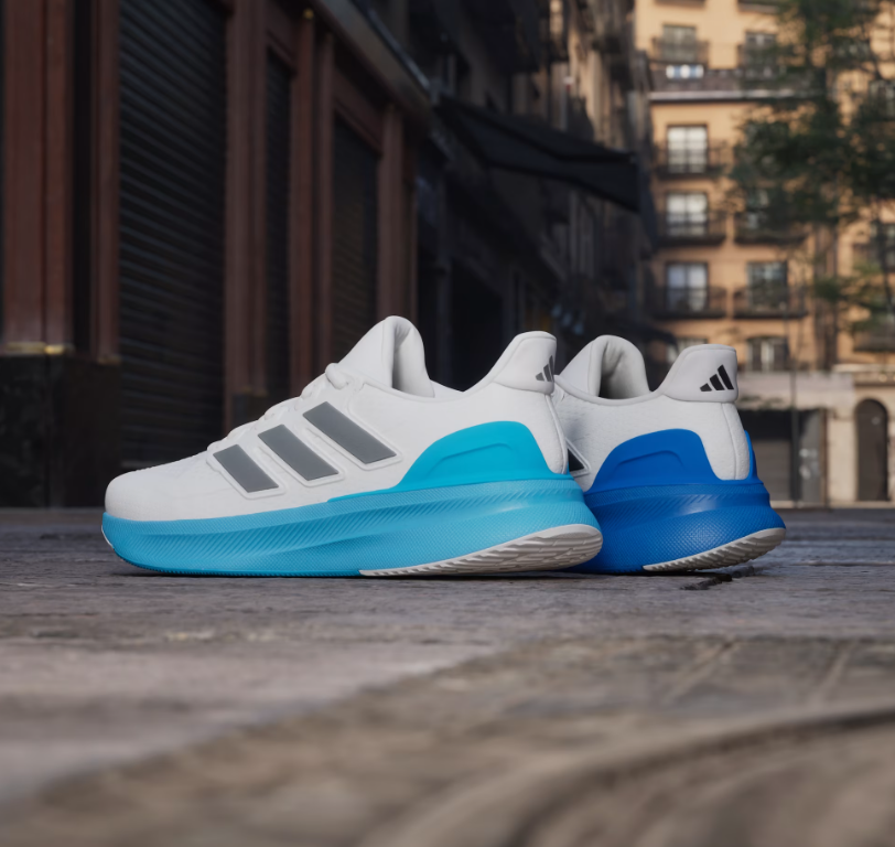 A-T72 (Adidas ultrarun 5 running shoes crystal white/black/blue) 32697214