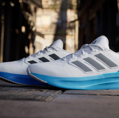 A-T72 (Adidas ultrarun 5 running shoes crystal white/black/blue) 32697214