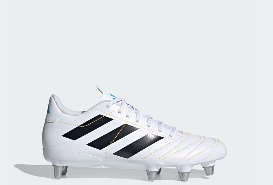 A-V72 (Adidas kakari soft ground rugby boots pure orange/white/black) 32696735