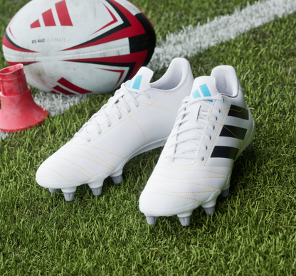 A-V72 (Adidas kakari soft ground rugby boots pure orange/white/black) 32696735
