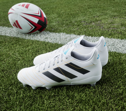 A-V72 (Adidas kakari soft ground rugby boots pure orange/white/black) 32696735