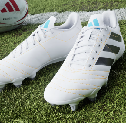 A-V72 (Adidas kakari soft ground rugby boots pure orange/white/black) 32696735