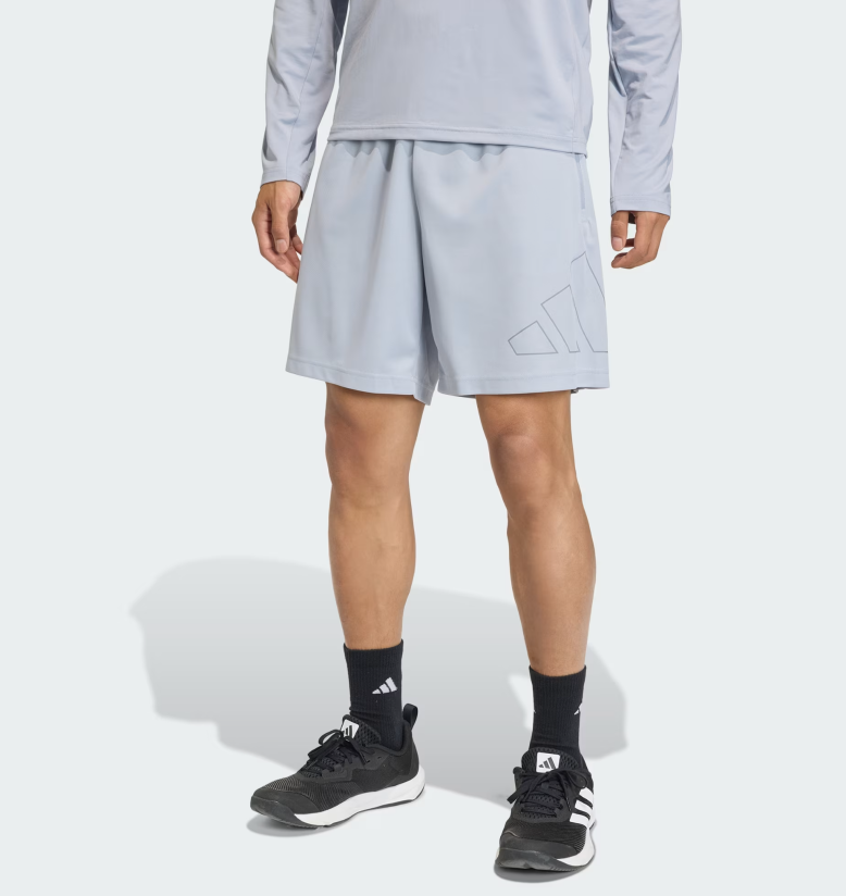AA-M31 (Adidas workout essentials base pique big logo shorts halo silver) 32692646