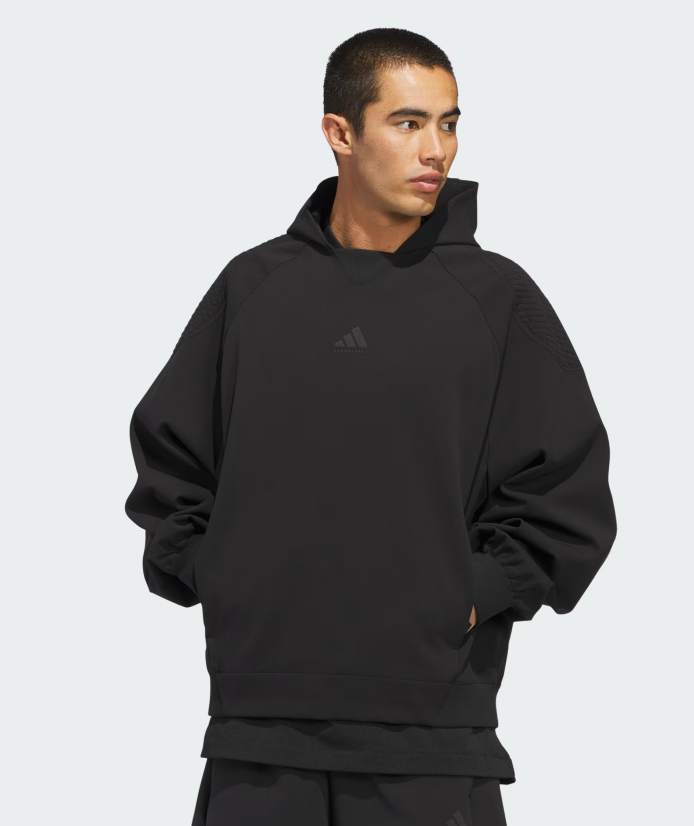 AA-U31 (Adidas basketball seasonal luxe hoodie black) 326910580