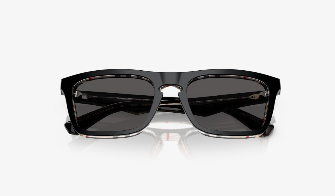 BB-E (Burberry sunglasses top black vintage frame/dark grey lenses) 326917635