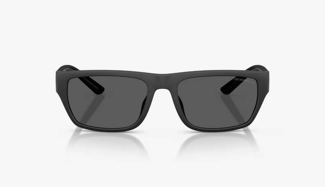 EA-A (Emporio armani rubberized matte black frame/dark grey polarized lenses) 326914476