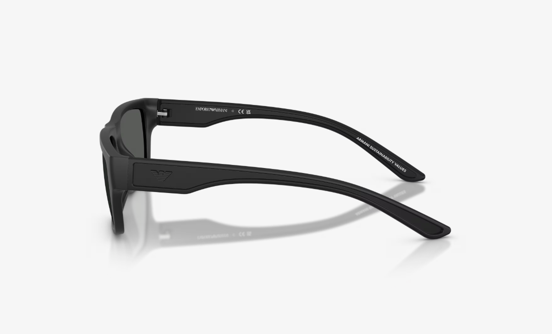 EA-A (Emporio armani rubberized matte black frame/dark grey polarized lenses) 326914476