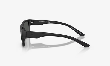 EA-A (Emporio armani rubberized matte black frame/dark grey polarized lenses) 326914476