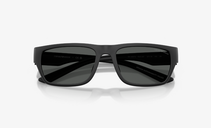 EA-A (Emporio armani rubberized matte black frame/dark grey polarized lenses) 326914476