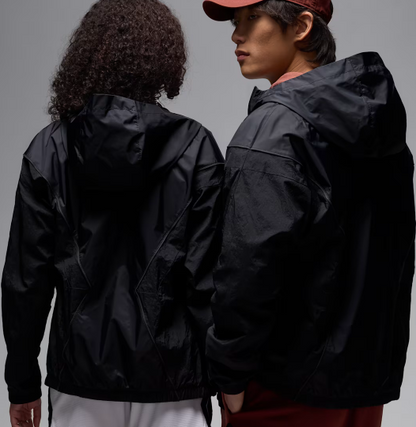 NA-U48 (Nike jordan brooklyn hooded draft jacket black) 32696522