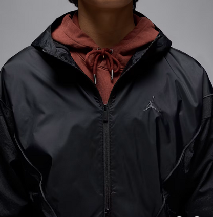 NA-U48 (Nike jordan brooklyn hooded draft jacket black) 32696522
