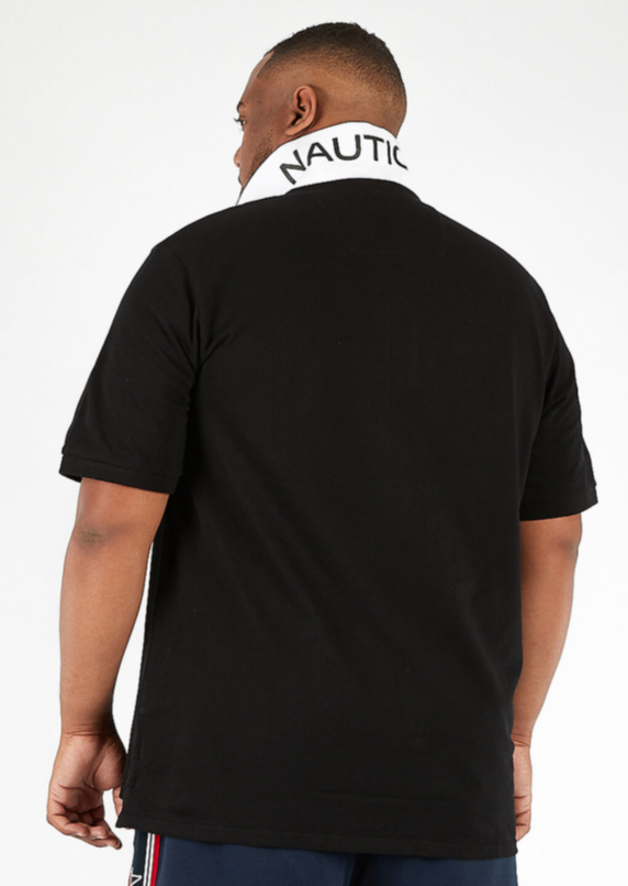 NTA-C16 (Nautica brent big & tall essentials pique cotton polo shirt black) 42695215