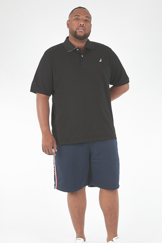NTA-C16 (Nautica brent big & tall essentials pique cotton polo shirt black) 42695215