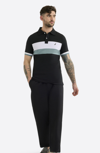 NTA-D16 (Nautica woodford big & tall polo shirt black) 42697391