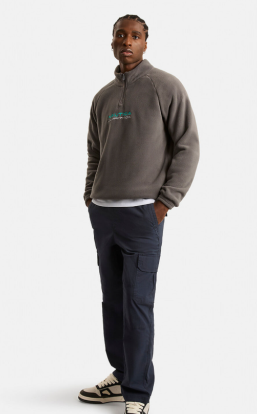 NTA-L14 (Nautica competition kennan 1/4 zip sweater charcoal) 122597826