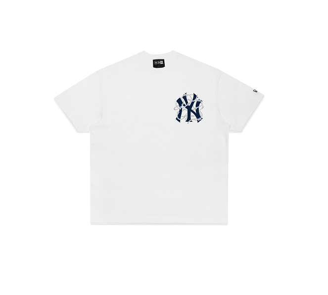 NEA-J14 (New era barbed wire new york yankees short sleeve relaxed fit t-shirt white) 52693750