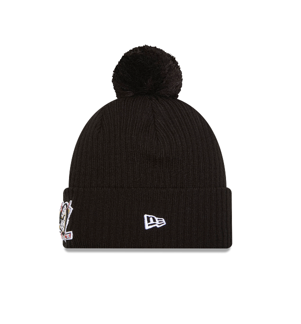 NEC-M73 (New era leagues icon anaheim ducks pom knit beanie in official team colours) 52692395