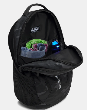 UAE-Y14 (Under armour unisex hustle 6.0 pro back pack black/metallic silver) 52693913