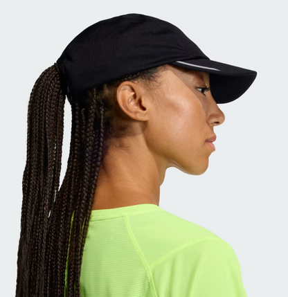 AA-A32 (Adidas running mesh 4 panel cap climacool strap cap osfm black/reflective silver) 52692167