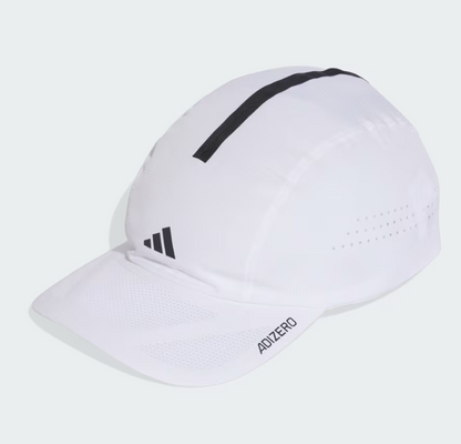 AA-B32 (Adidas running x adizero lightweight climacool strap cap white/black osfm) 52692646