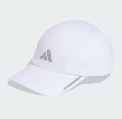 AA-H32 (Adidas running mesh 4 panel cap climacool strap cap osfm white/reflective silver) 52692167