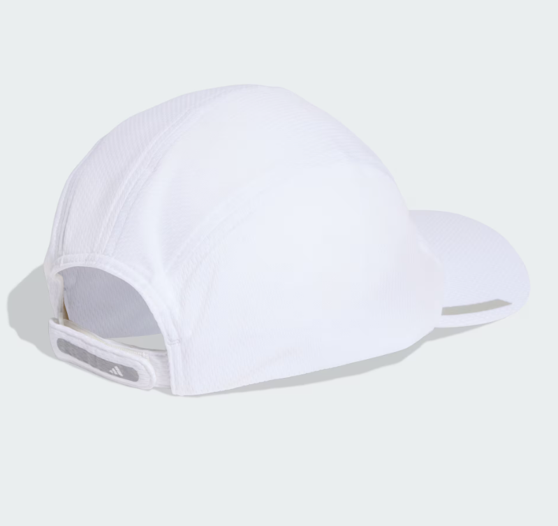 AA-H32 (Adidas running mesh 4 panel cap climacool strap cap osfm white/reflective silver) 52692167