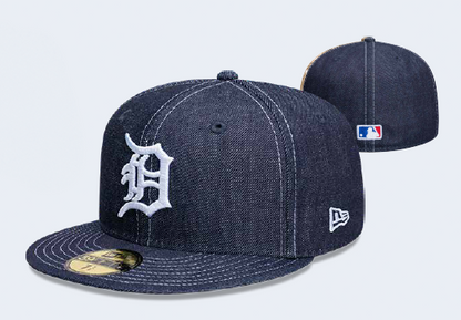 NEC-R73 (New era 5950 detroit tigers denim contrast fitted hat grey UV denim/white) 52693970