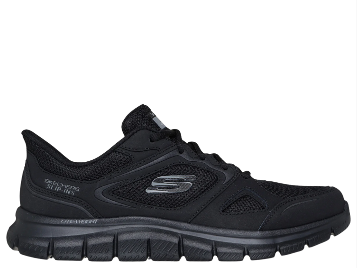 S-Y12 (Skechers track ezral wide fit shoes black) 62696956