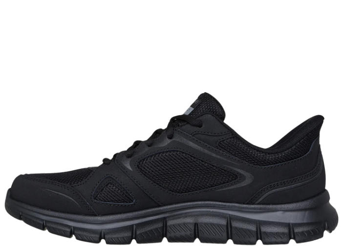 S-Y12 (Skechers track ezral wide fit shoes black) 62696956