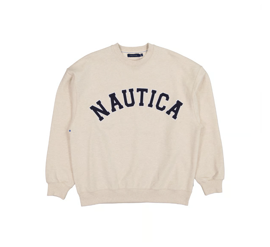 NTA-P16 (Nautica oversize arch sweatshirt beige) 626910435