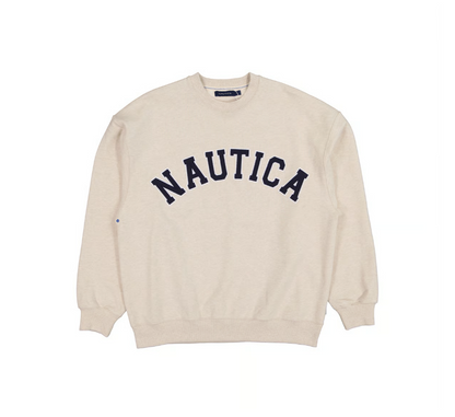 NTA-P16 (Nautica oversize arch sweatshirt beige) 626910435