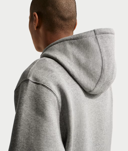 NA-Z49 (Nike sportswear club fleece hoodie dark grey heather/light smoke grey/white) 62695217
