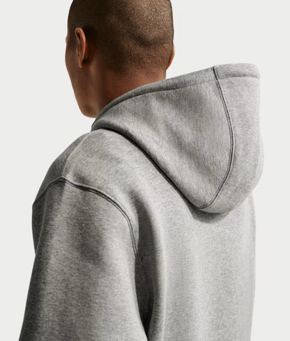 NA-Z49 (Nike sportswear club fleece hoodie dark grey heather/light smoke grey/white) 62695217
