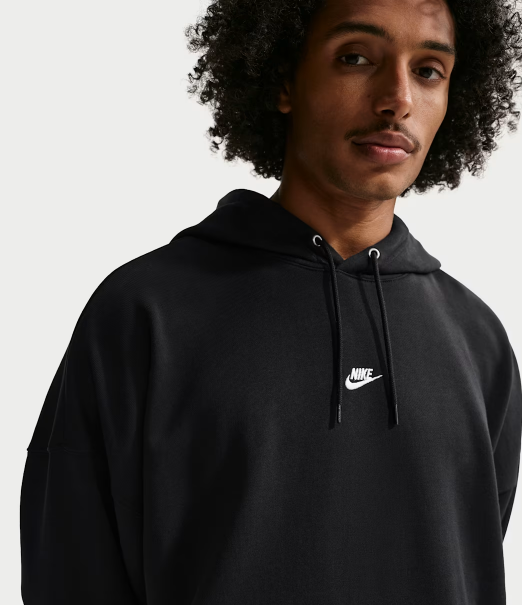 NA-A50 (Nike sportswear club oversized french terry pullover hoodie black/white) 62695217
