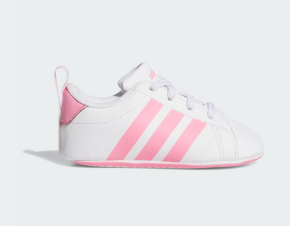 A-B73 (Adidas grand court crib baby first step shoes white/bliss pink) 72692646