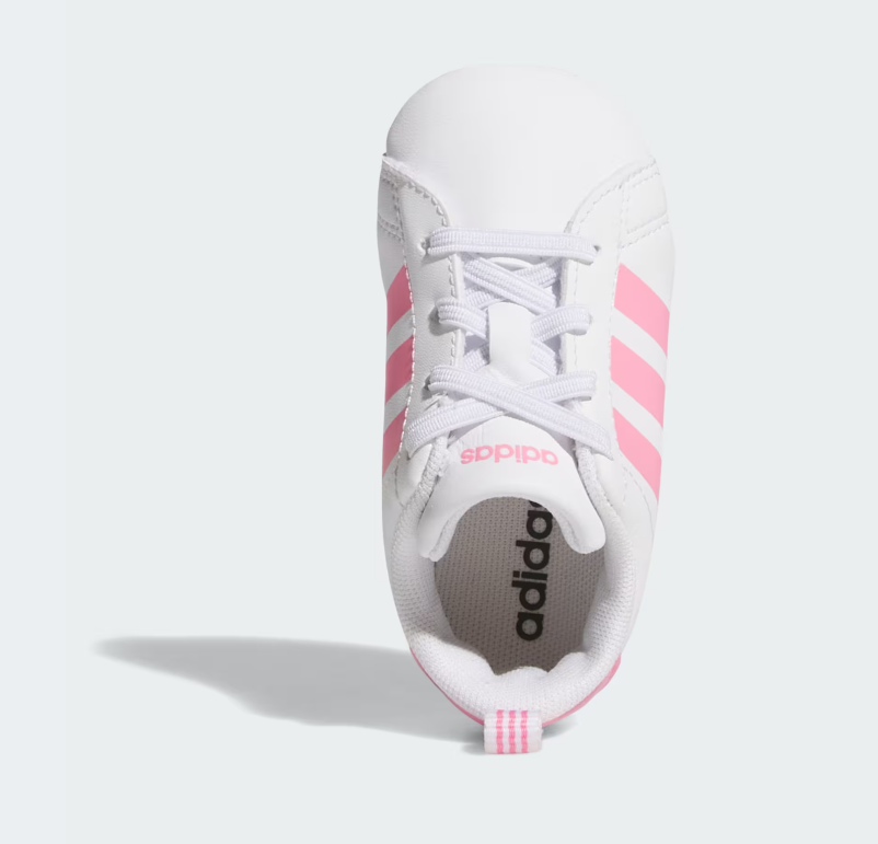 A-B73 (Adidas grand court crib baby first step shoes white/bliss pink) 72692646