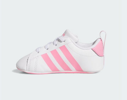 A-B73 (Adidas grand court crib baby first step shoes white/bliss pink) 72692646