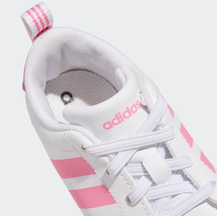A-B73 (Adidas grand court crib baby first step shoes white/bliss pink) 72692646