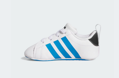 A-C73 (Adidas grand court crib baby first step shoes white/lucid ray blue) 72692646