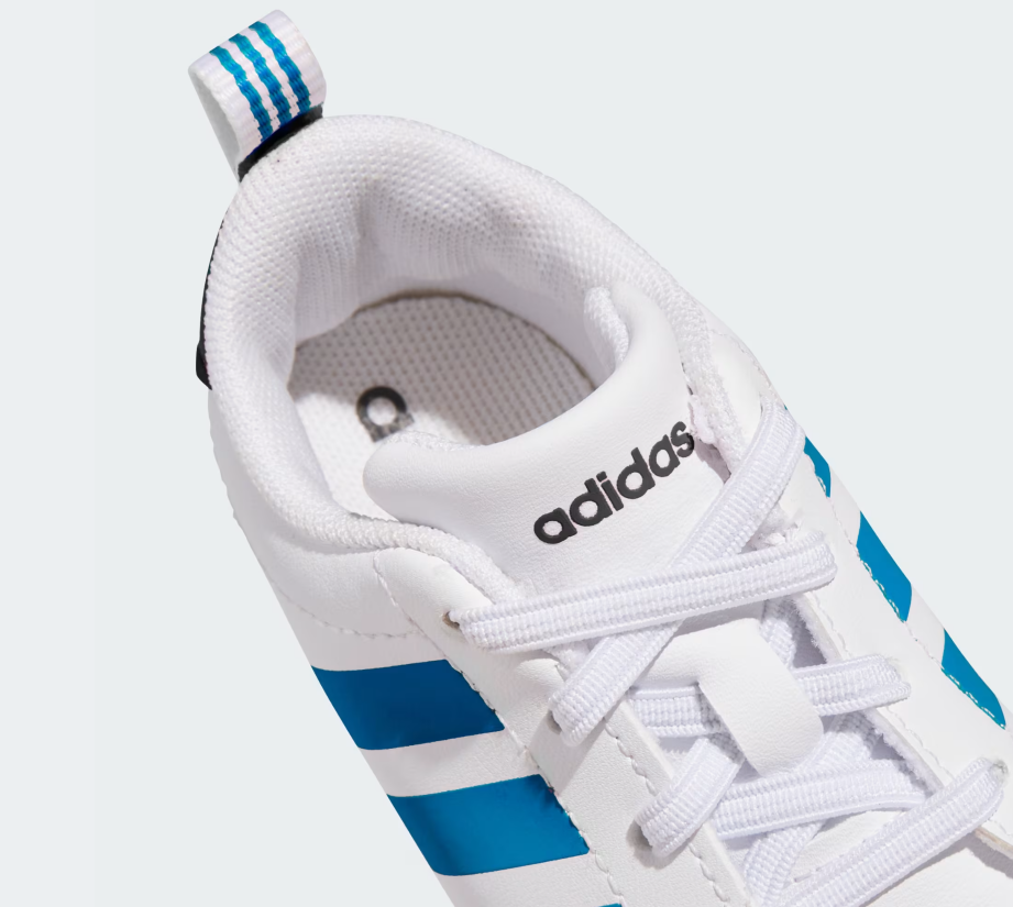 A-C73 (Adidas grand court crib baby first step shoes white/lucid ray blue) 72692646