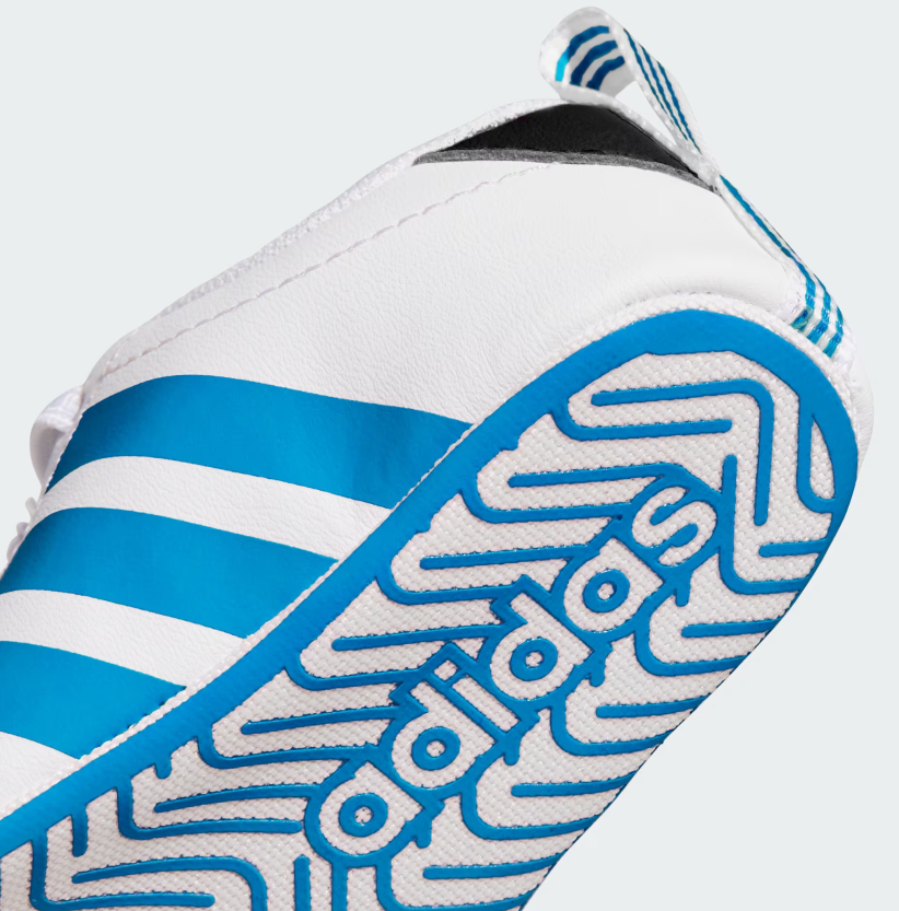 A-C73 (Adidas grand court crib baby first step shoes white/lucid ray blue) 72692646